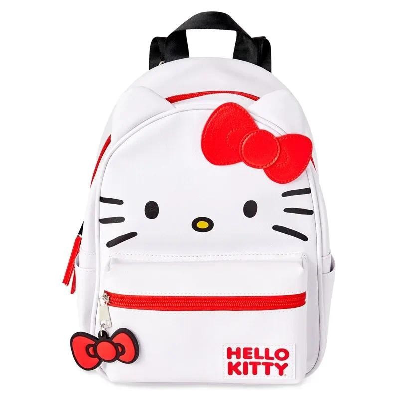 Mochila Sanrio Hello Kitty Dois Desenhos Animados Feminina Fofa Leve Mochilas Impermeáveis Ponto Stud 0271