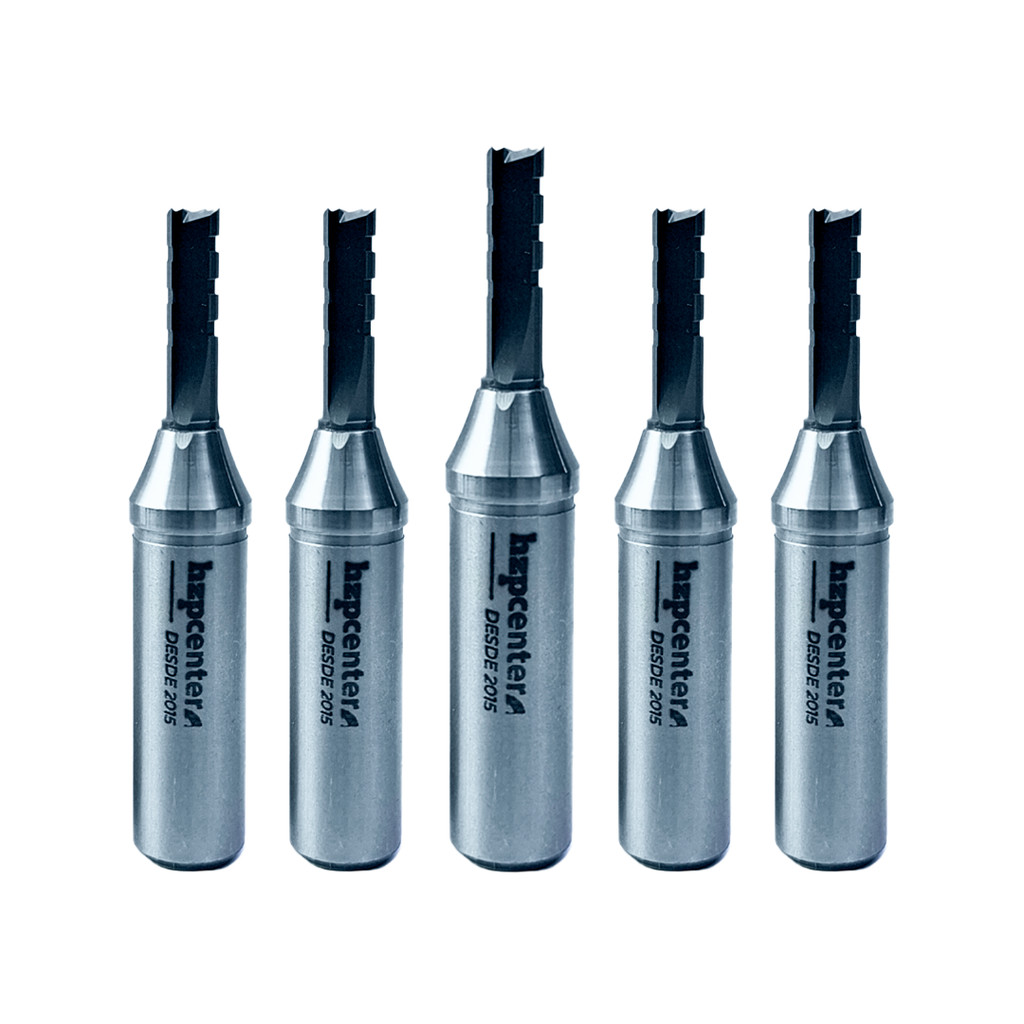 Kit 5x Fresa Router CNC Corte Ø6xAC20mmxHØ12,7mm x 3 Cortes