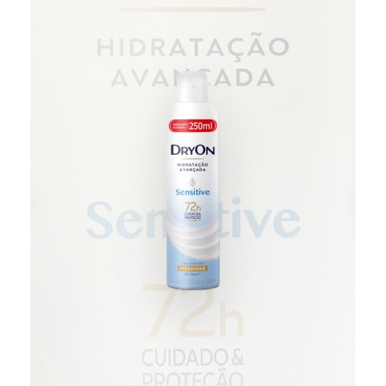 Desodorante Aerossol DryOn Sensitive 72h 250ml