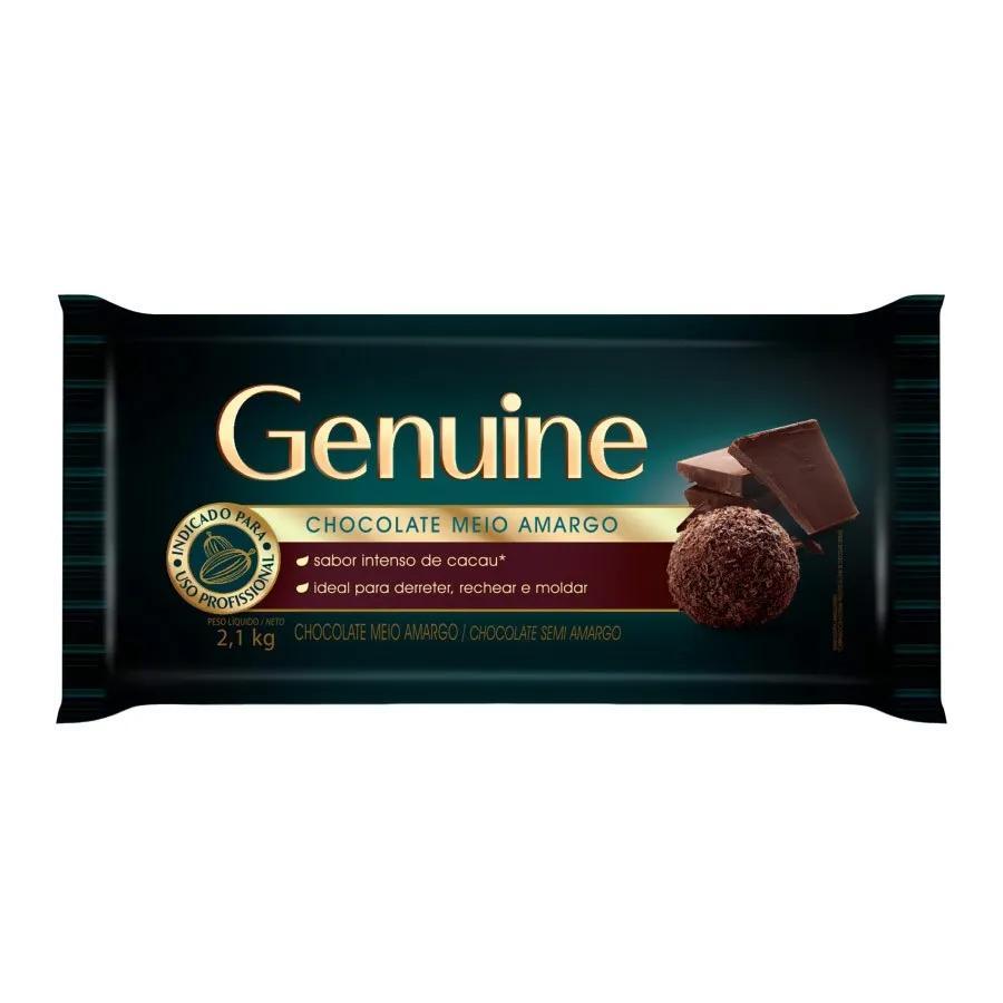 Chocolate Genuine Meio Amargo Barra 2,1Kg Cargil