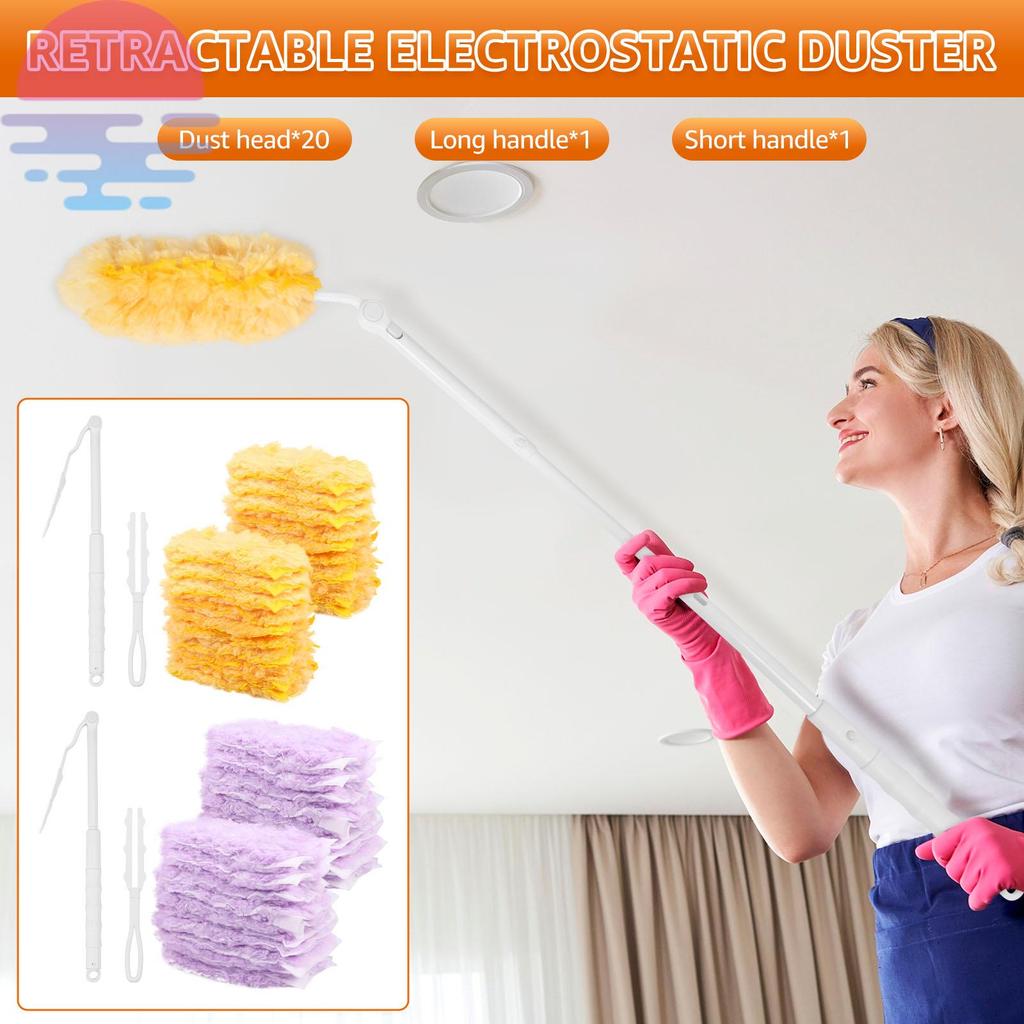 20 Pçs Recargas De Limpeza Multiuso Espanador Kit 360 Graus Multi Superfície SHOPSKC4158