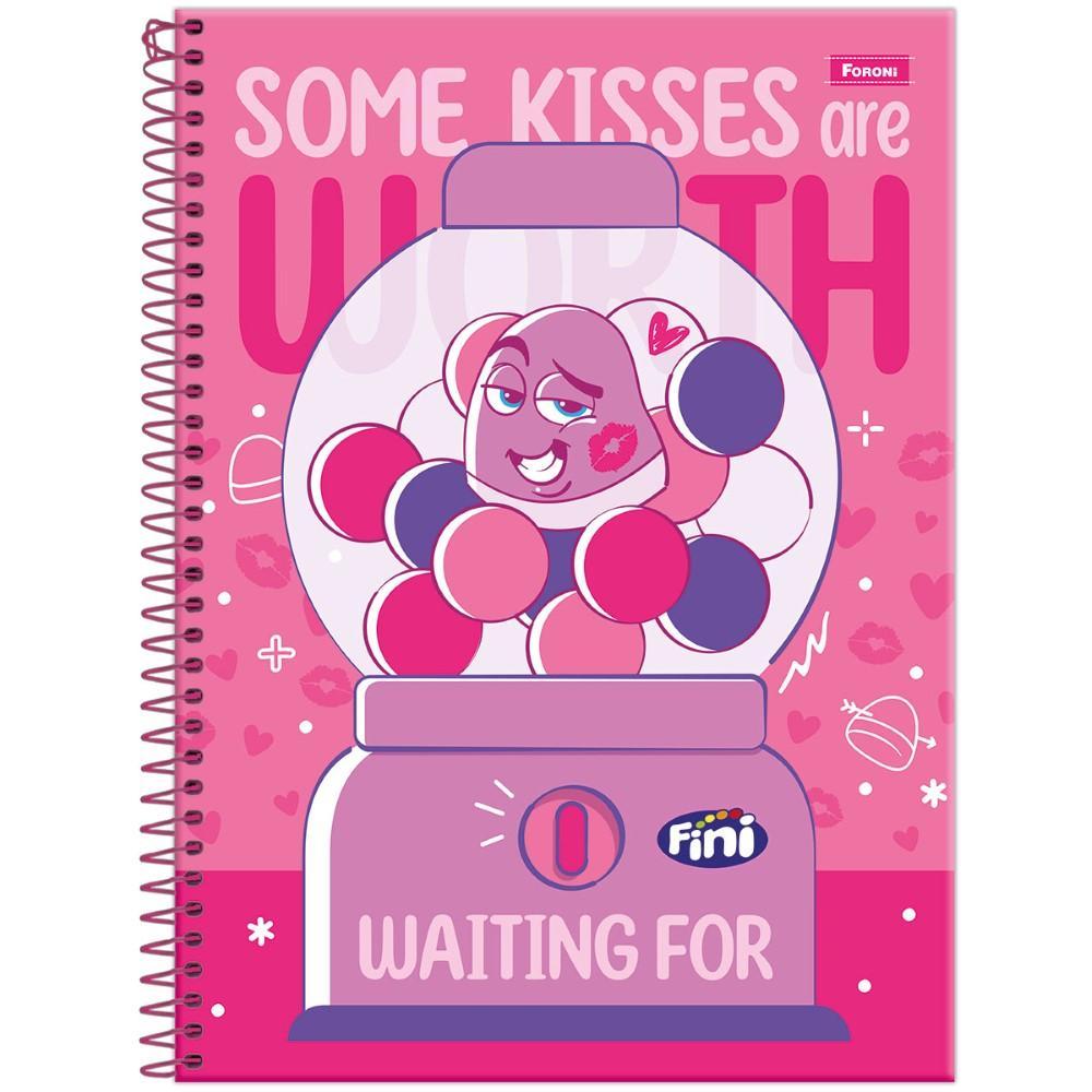 Caderno Universitário 20x27,5cm (Grande) 1 Matéria 80 Folhas c/ Aroma Fini Beijos Foroni em Oferta na Shopee