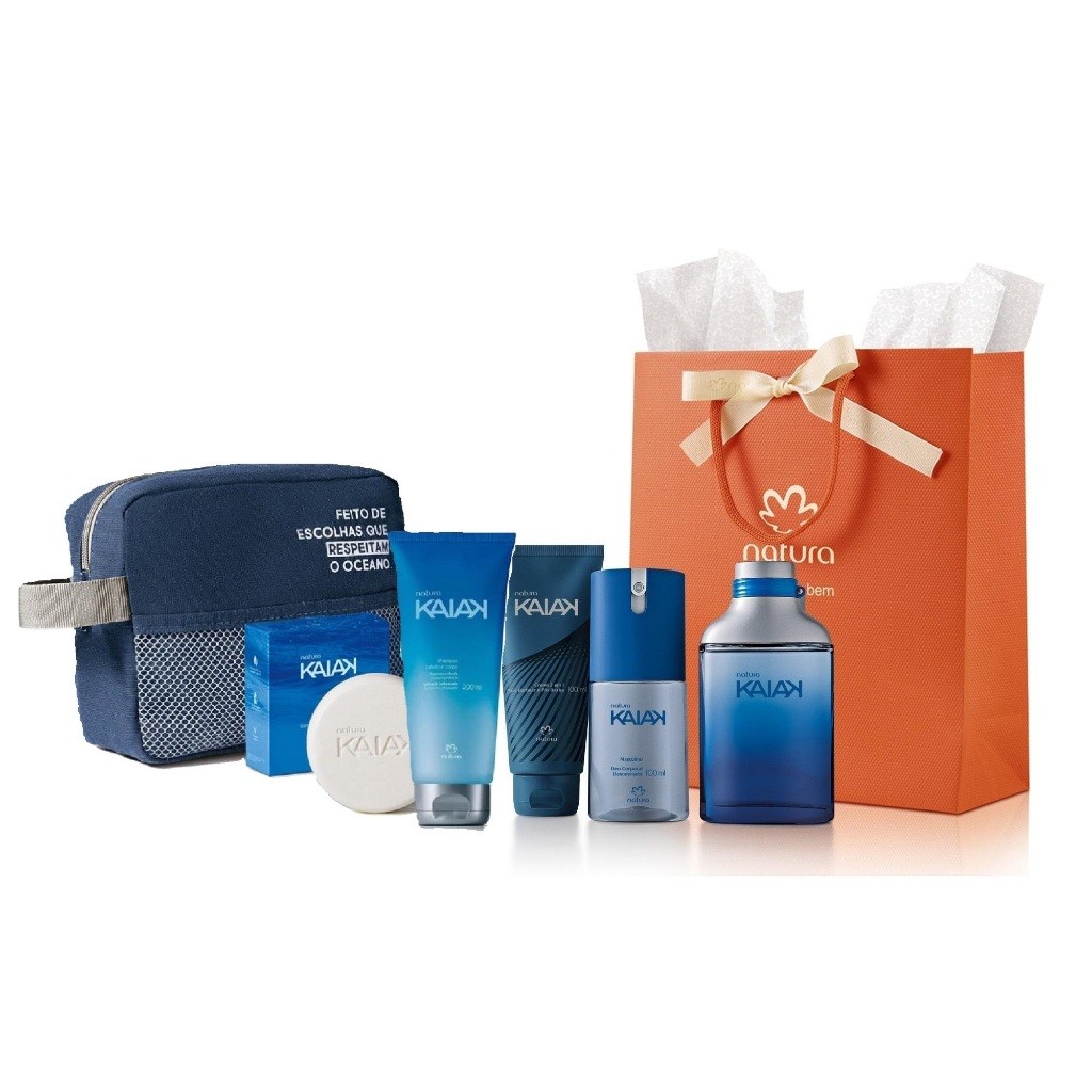 Kit Presente masculino Natura Kaiak Completo com Nécessaire