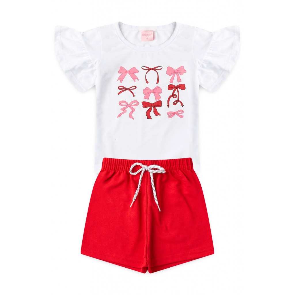 Conjunto Infantil Feminino Delicadeza De Laço em Oferta na Shopee