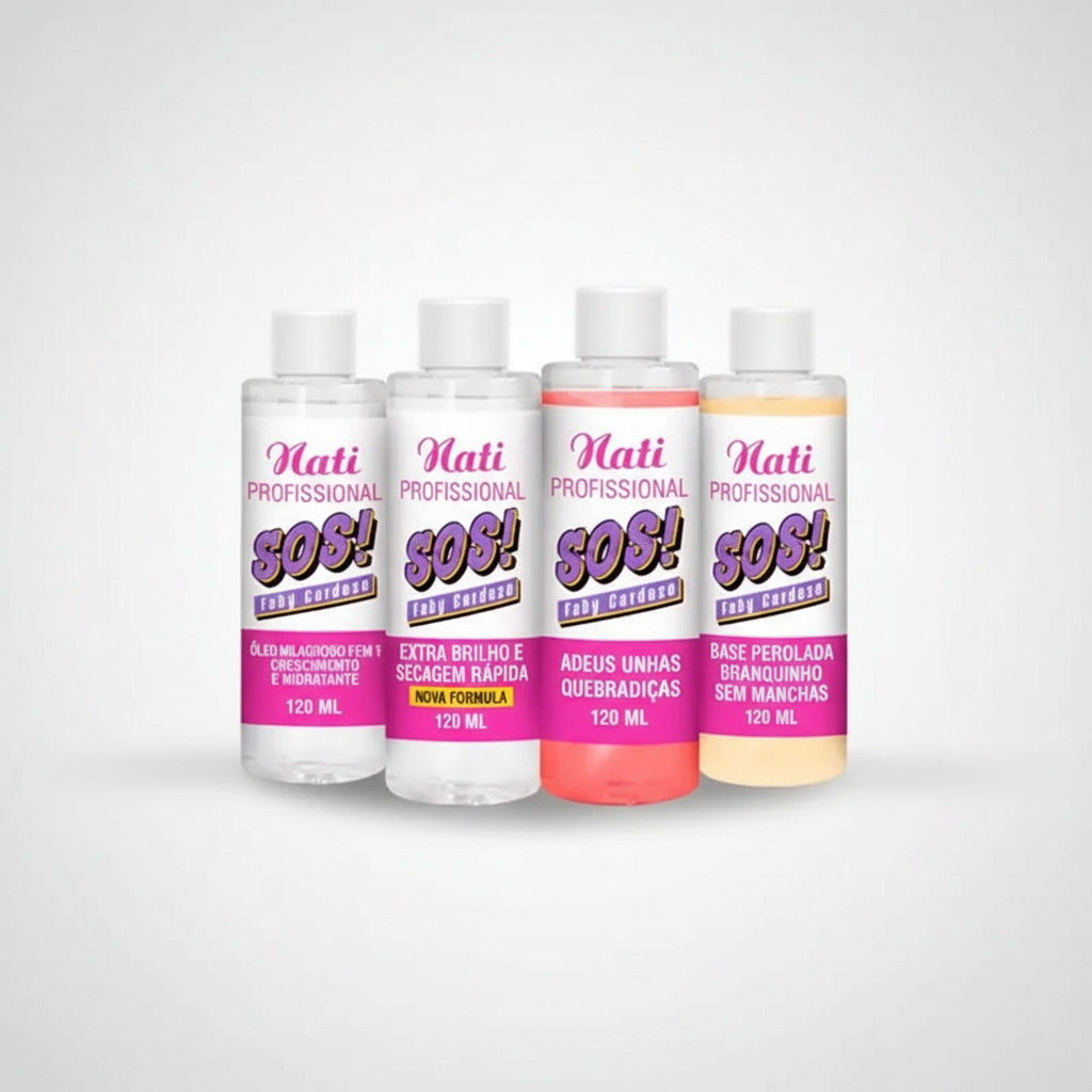 Esmalte Profissional 120ml SOS Faby Cardoso - Nati em Oferta na Shopee