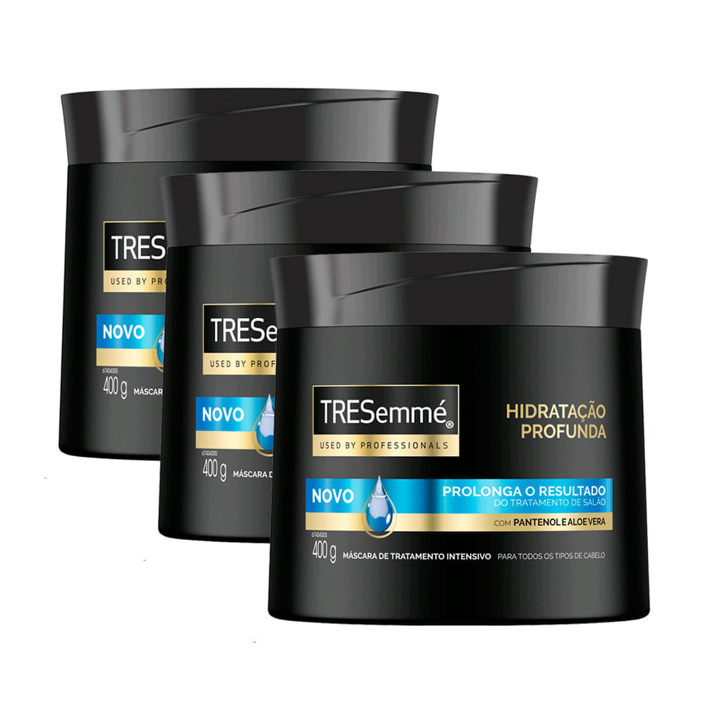 Kit 3 Máscara de Tratamento TRESemmé  Pro-Hidratação Ativa 400g em Oferta na Shopee