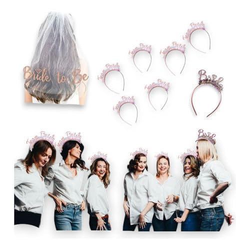 Kit Despedida De Solteira Véu Noivinha Tiara Team Bride