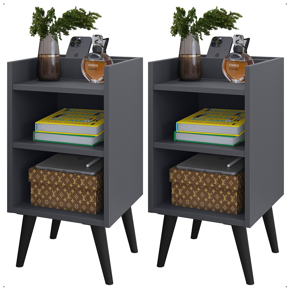 Mesa de Cabeceira Nicho e porta Celular Organizador Max Slim Compacta Livros e Acessórios, Abaju Quarto - MÓVEIS UP em Oferta na Shopee