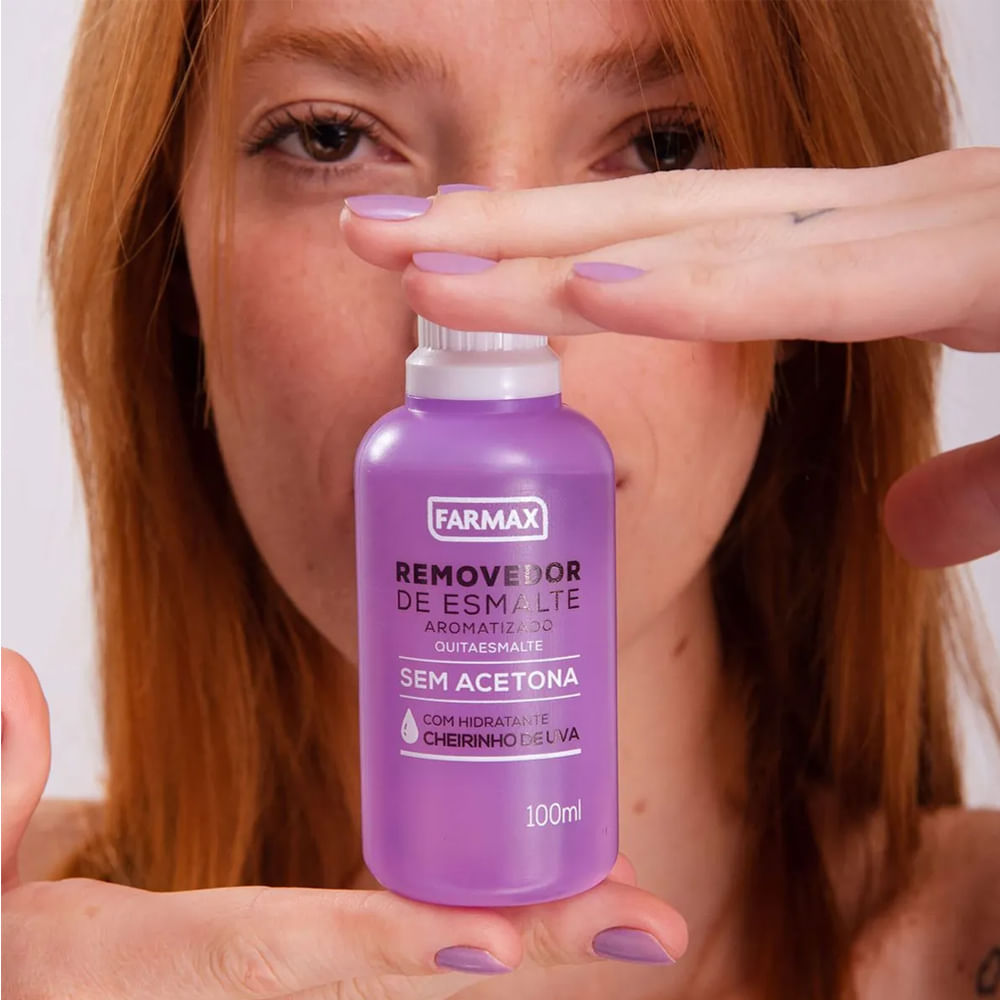 Detalhes do Removedor Esmalte Farmax Sem Acetona Uva 100ml