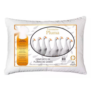 Travesseiro de plumas de ganso sintético 50x70 Promoção macio antialérgico em Oferta na Shopee