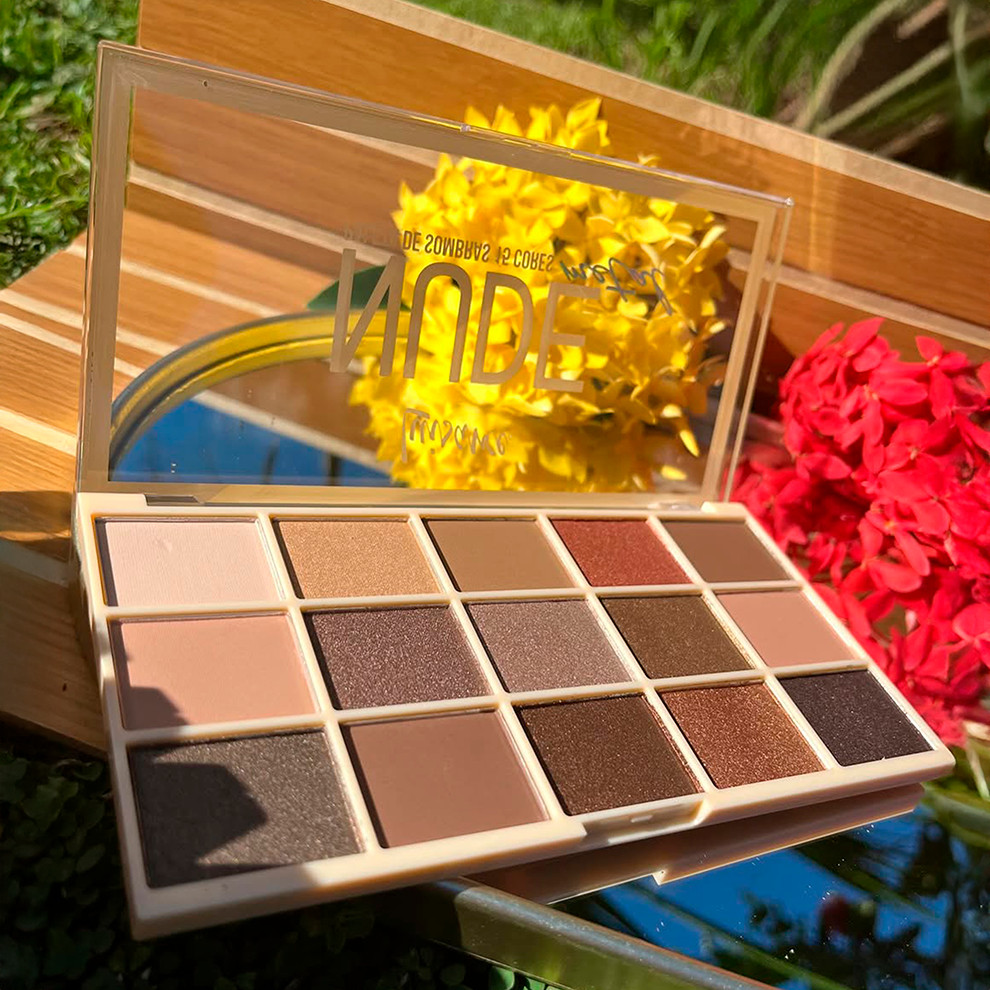 Paleta de Sombras 15 cores Nude Metal - Luisance