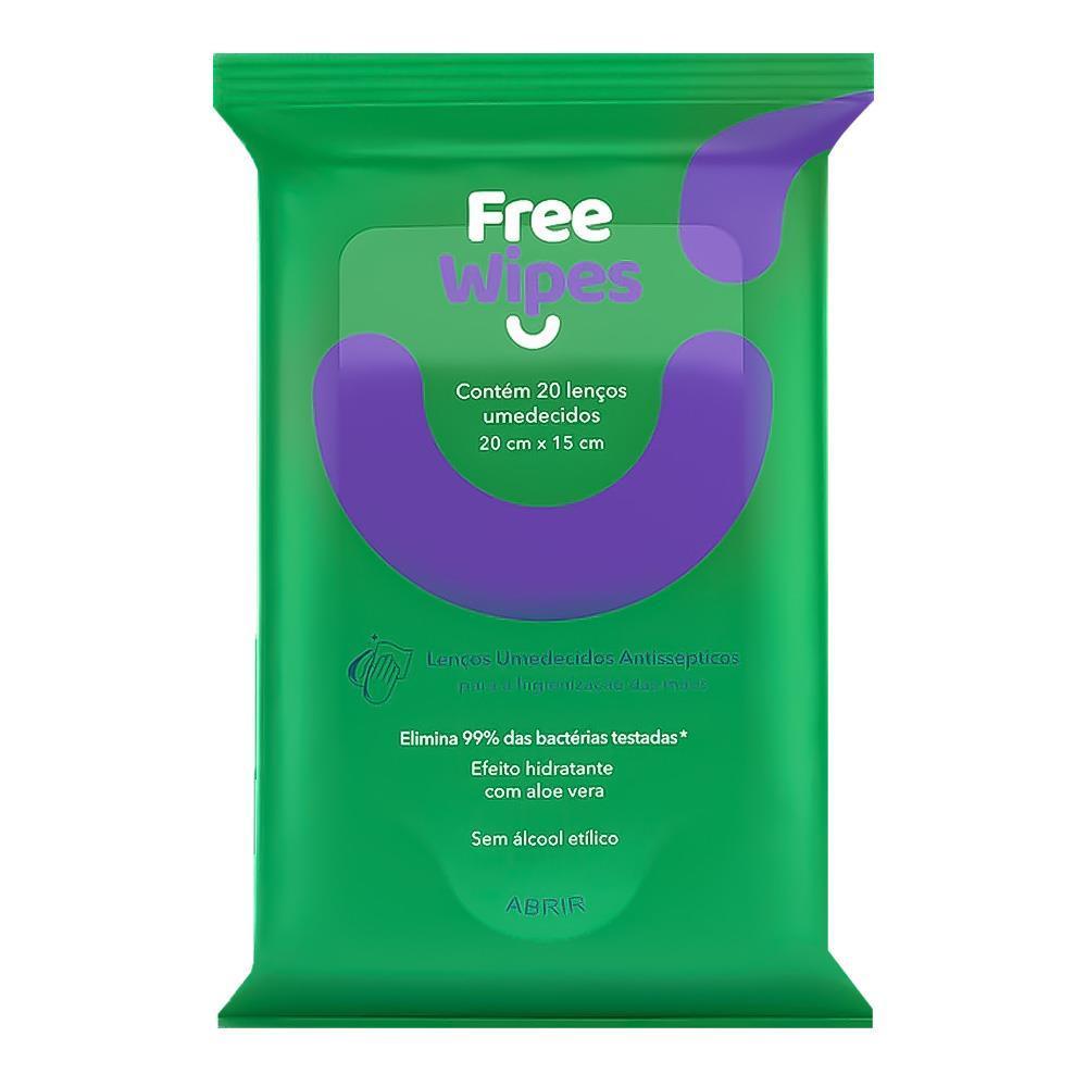 Free Wipes Contém 20 Lenços Umidecidos em Oferta na Shopee