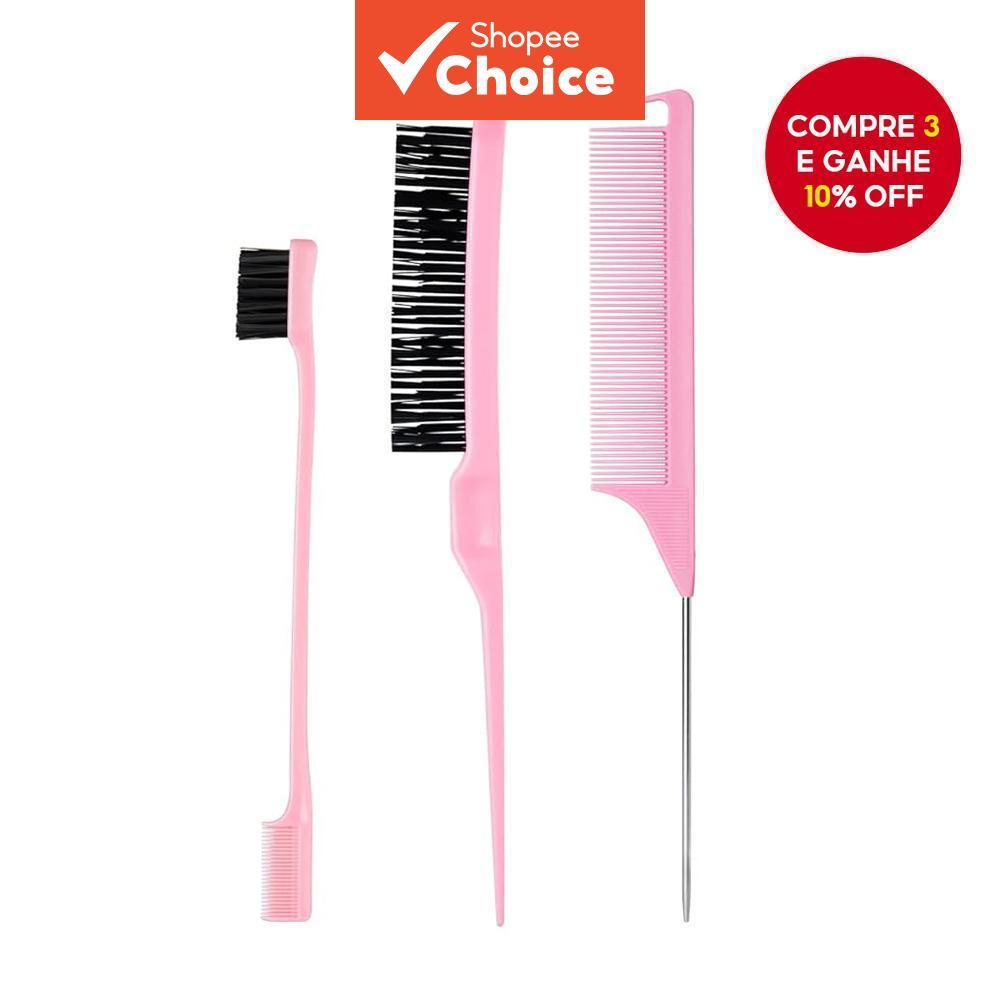 Conjunto De Pente Modelador – De Cauda Pontiagudo , Escova Rasgando , Grampo De Cabelo E Ferramenta De Trança Do Dia Dos