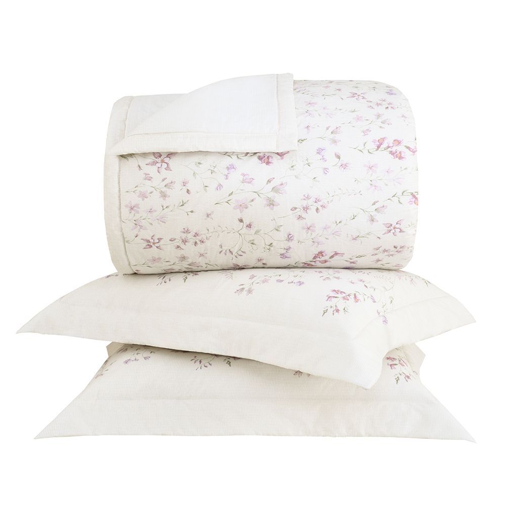 Kit Colcha Queen Gran Percalle 200 Fios Buddemeyer Manila 100% Algodão Estampado 3 peças