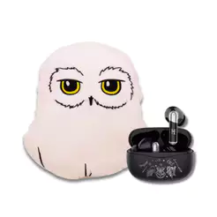 Kit Harry Potter Fone Sem Fio Bluetooth Earbuds + Almofada Huggy Edwiges Fans Collection