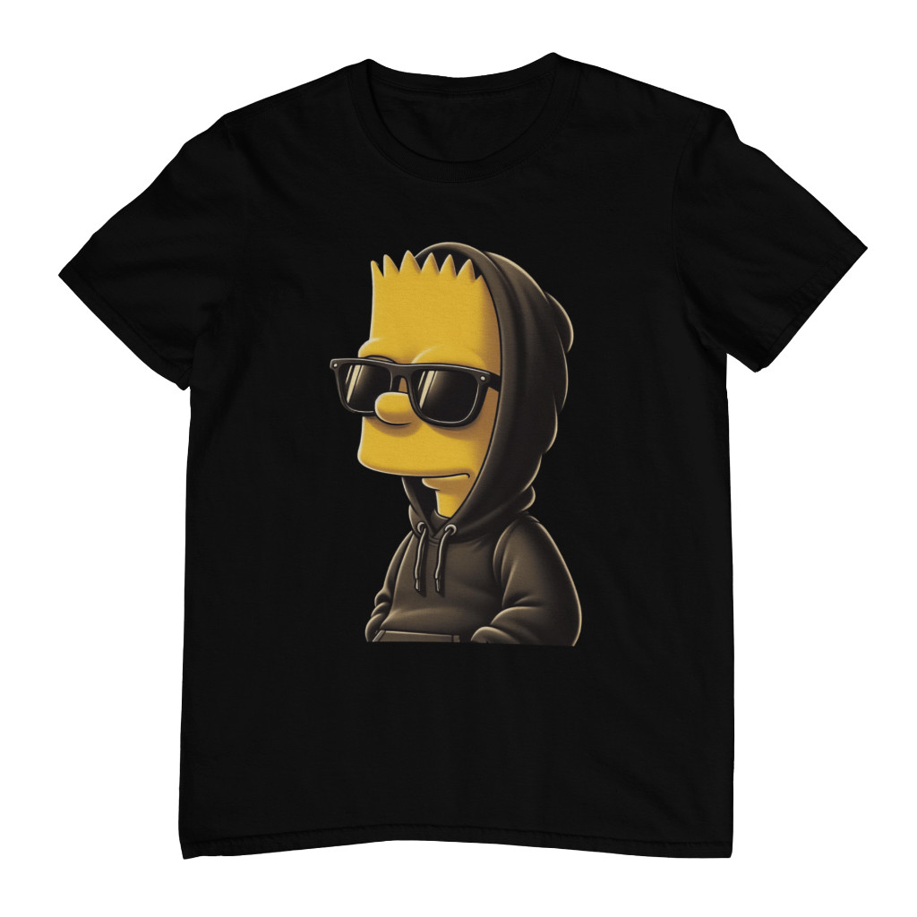 Camisa Camiseta Infantil Juvenil Streetwear Bart Simpson Estiloso Blusa Para Crianças