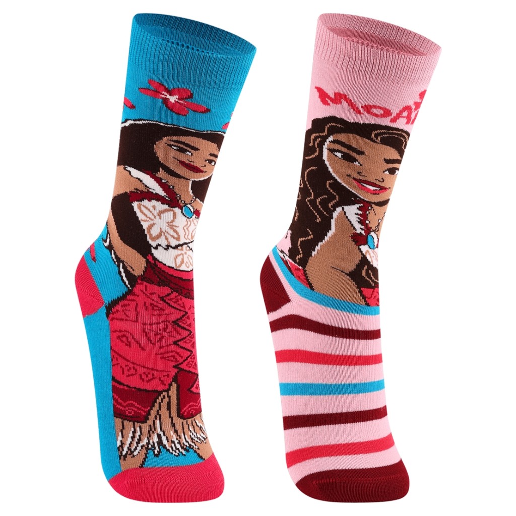 Meia Lupo Infantil Cano Longo 3/4 Moana Disney Original Algodão Menina em Oferta na Shopee