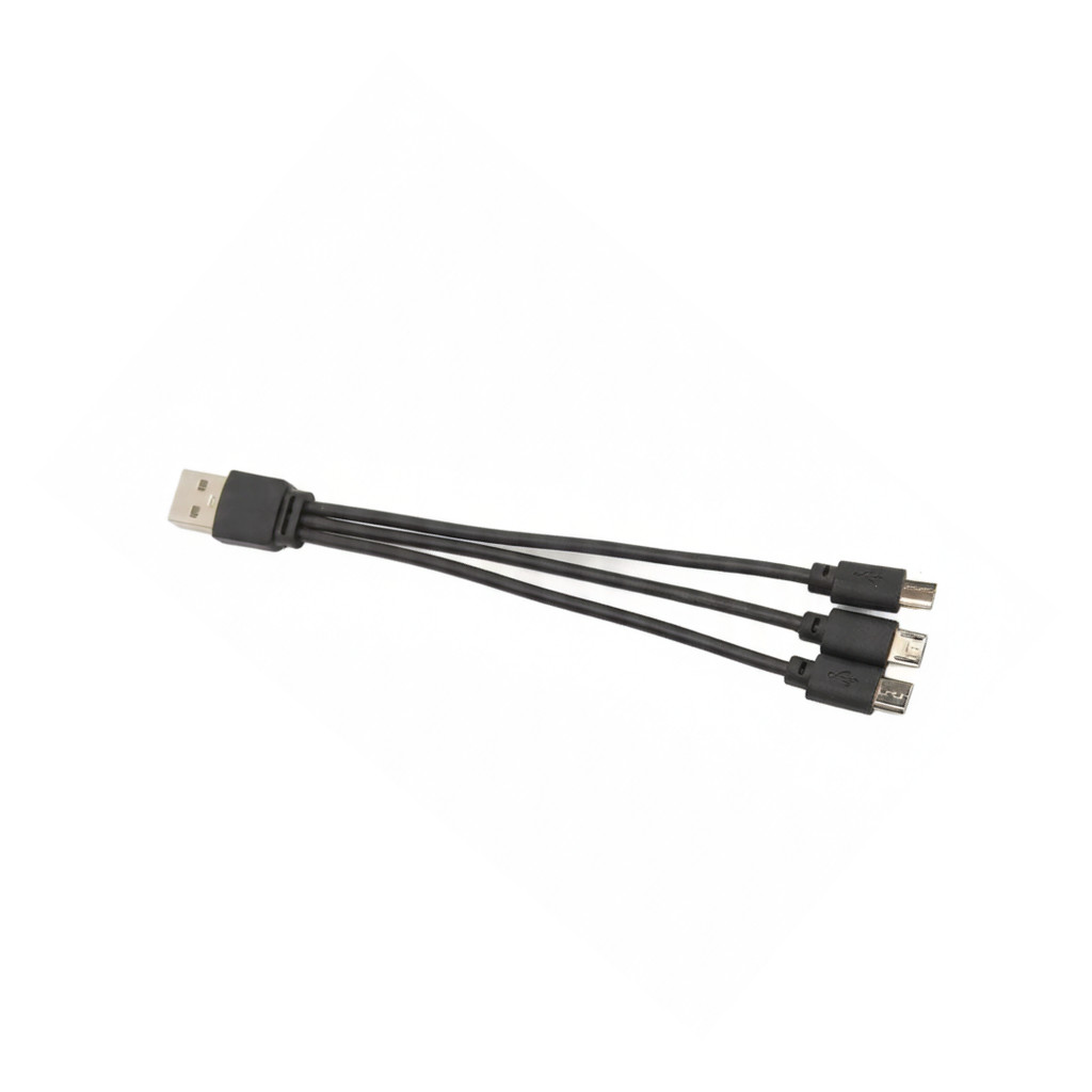 Cabo de Carregamento 3 em 1 – USB para Micro USB, Multi-Entrada para Vários Dispositivos