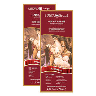 Kit 2 Henna Creme Surya Brasil Vermelho Kit em Oferta na Shopee