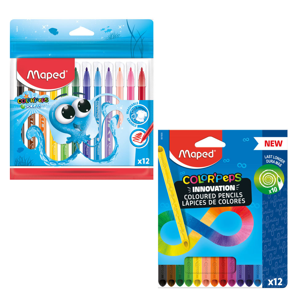 Kit Escolar Colorir II Maped em Oferta na Shopee