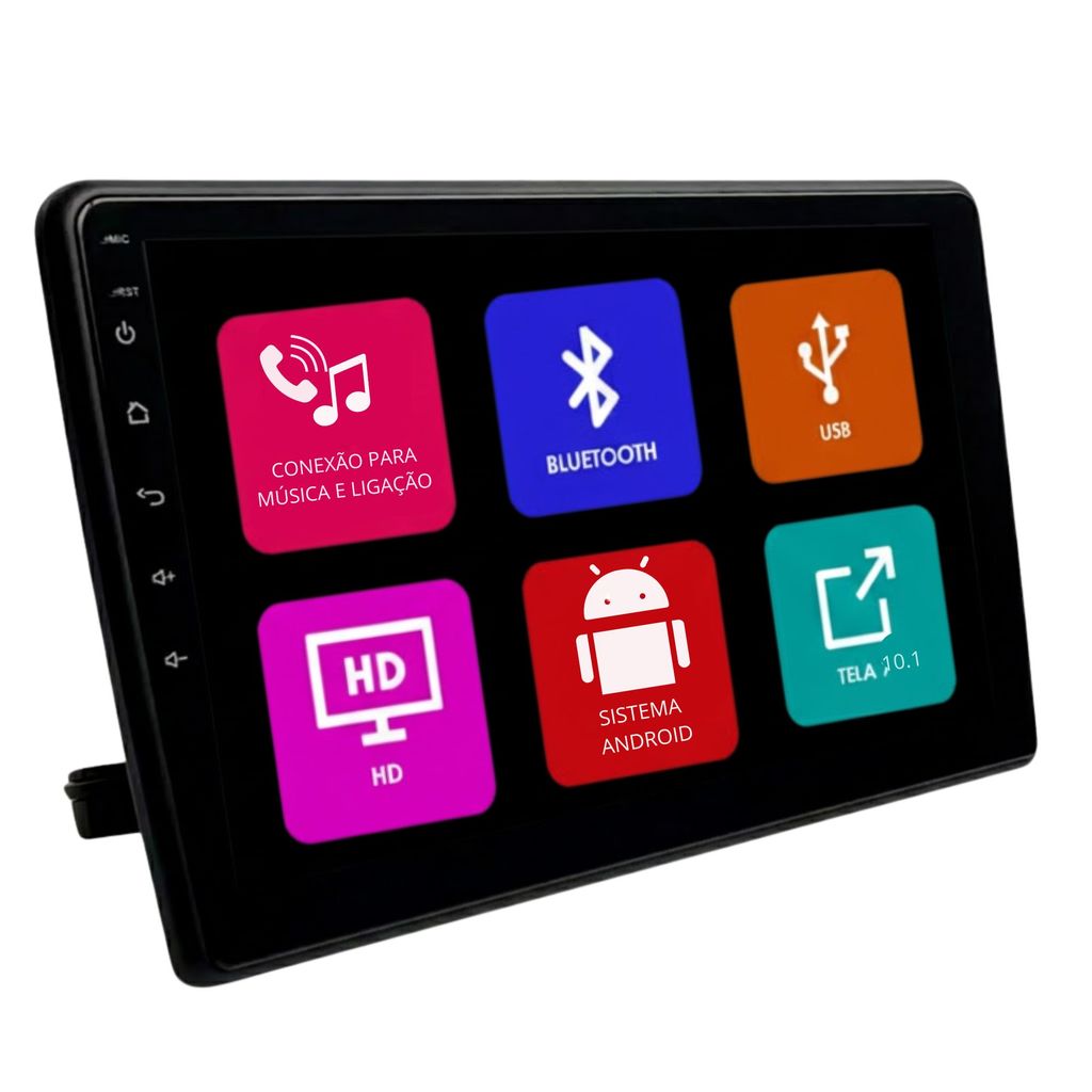 Encosto Cabeça Acoplar Tela 10 Pol Android 2Gb Ram 32Gb Flash Quad-Core E-tech Premium