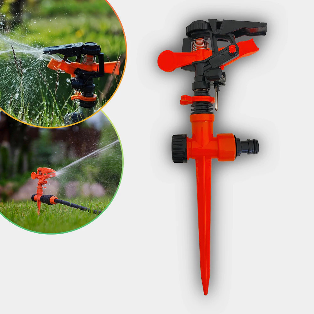 Irrigador Espiga Jardim Horta Canteiro Mangueira Aspersores Giratório Setorial Pulso ForceLine