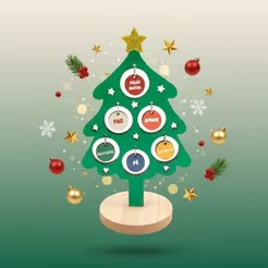 Enfeite Decorativo de Natal - Árvore Espírito Natalino - 17x10,2cm - 1 unidade - Rizzo