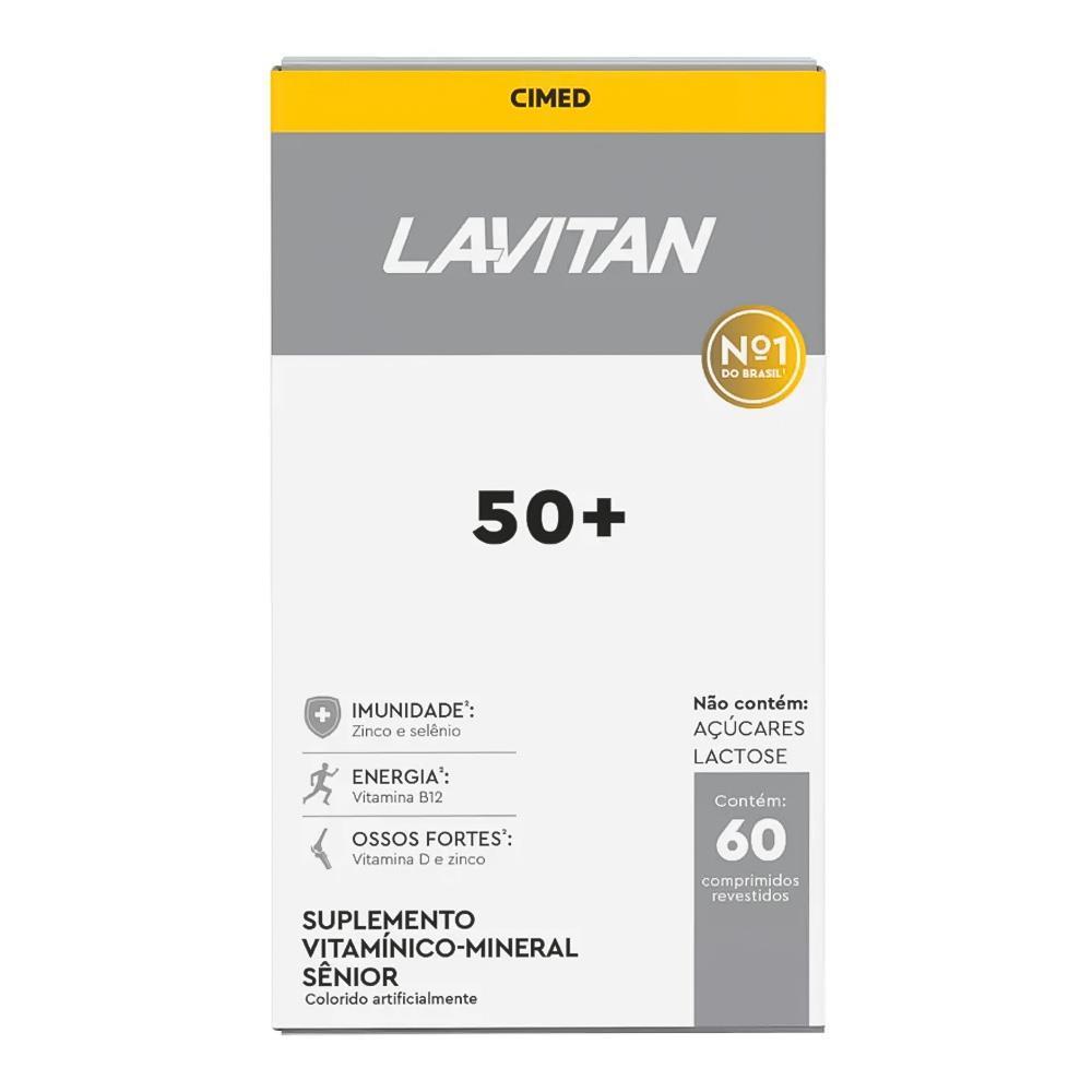 Lavitan 50+ Com 60 Comprimidos Suplemento Ferro Comprimidos em Oferta na Shopee