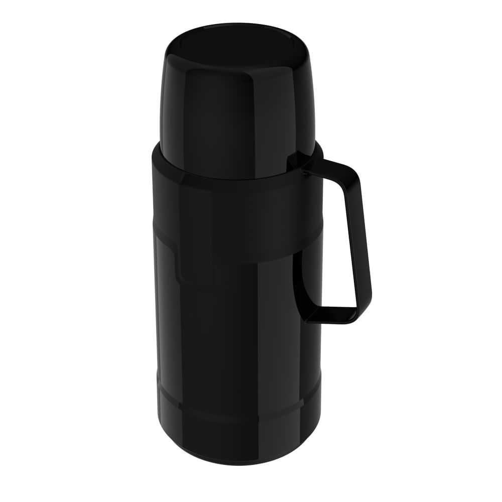 Detalhes do Garrafa Térmica GLT Rolha 1L New Preta Invicta
