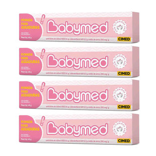 Kit 4 Babymed Rosa Pomada Assaduras 100mg - 45g - Cimed