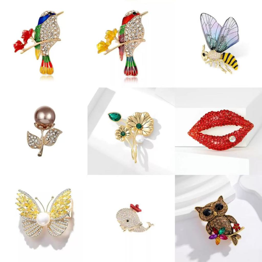 Broche de Animal de flor borboleta acessórios de roupas fixas em Oferta na Shopee