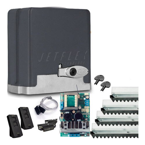 Kit Motor Do Portão Deslizante Ppa Dz Stark 650kg Jetflex  Cinza 60hz Z18