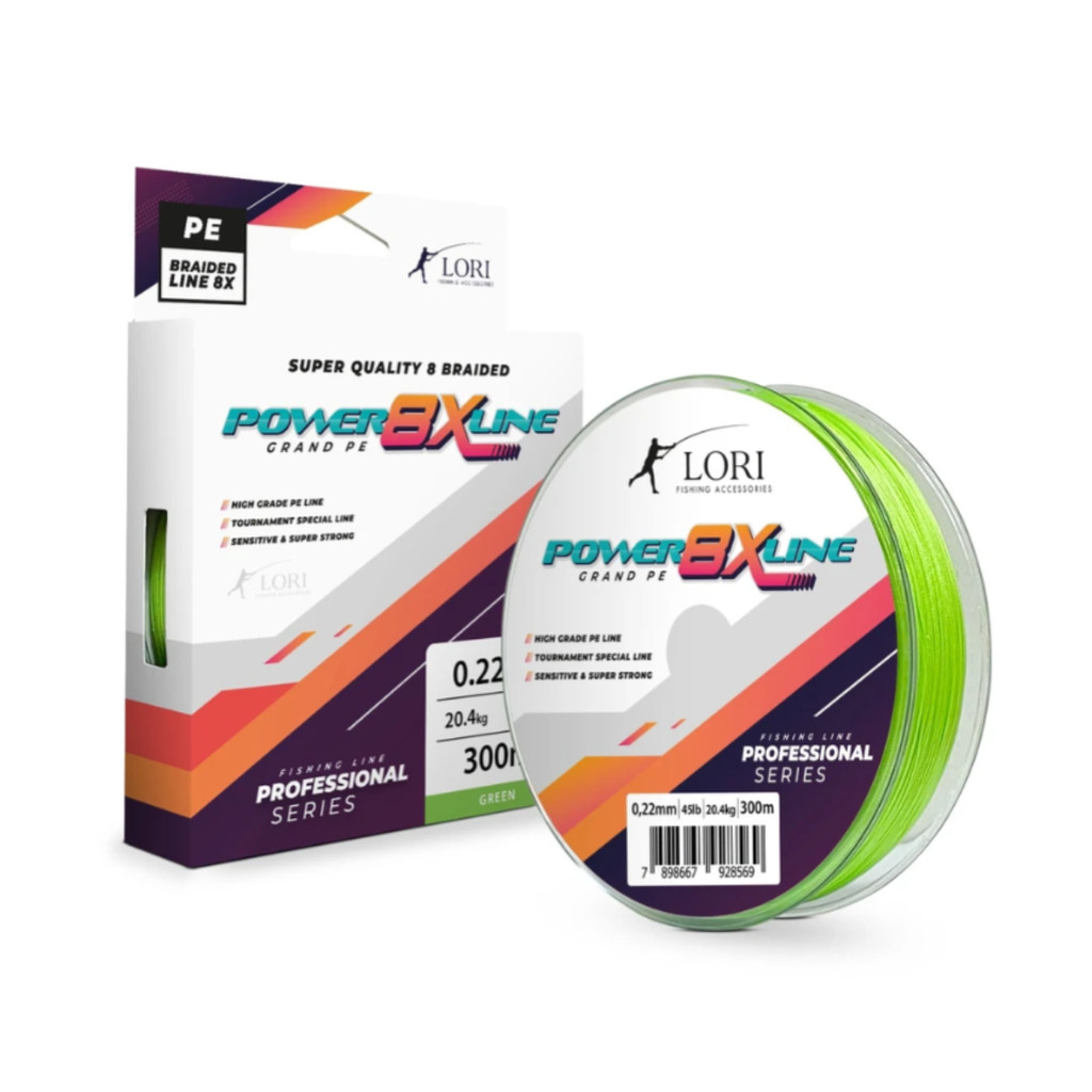 Linha Multifilamento Lori Power Line 8X Grand PE 300m Verde