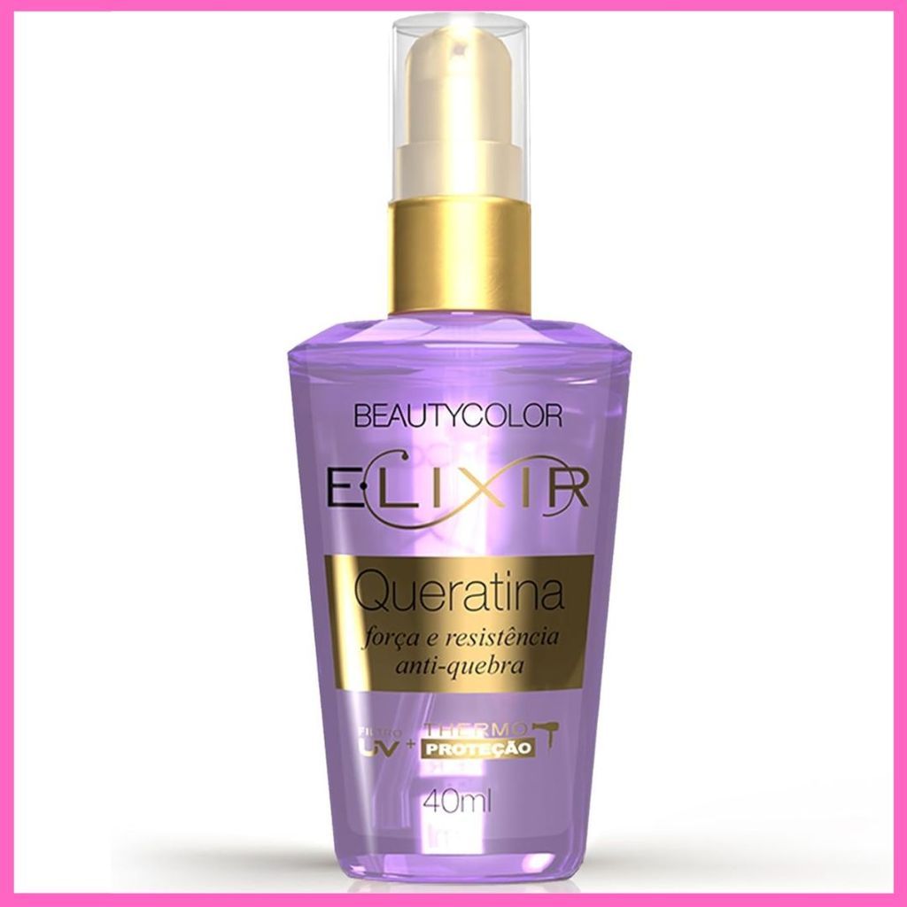 Elixir BeautyColor Óleo Nutritivo Queratina - Força e Resistência Anti-Quebra 40ml em Oferta na Shopee