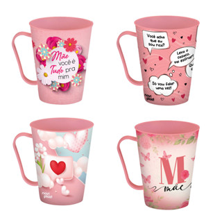 Kit 24 Canecas Personalizadas Dia das Mães Sortidas Rosa de 430ml em Oferta na Shopee