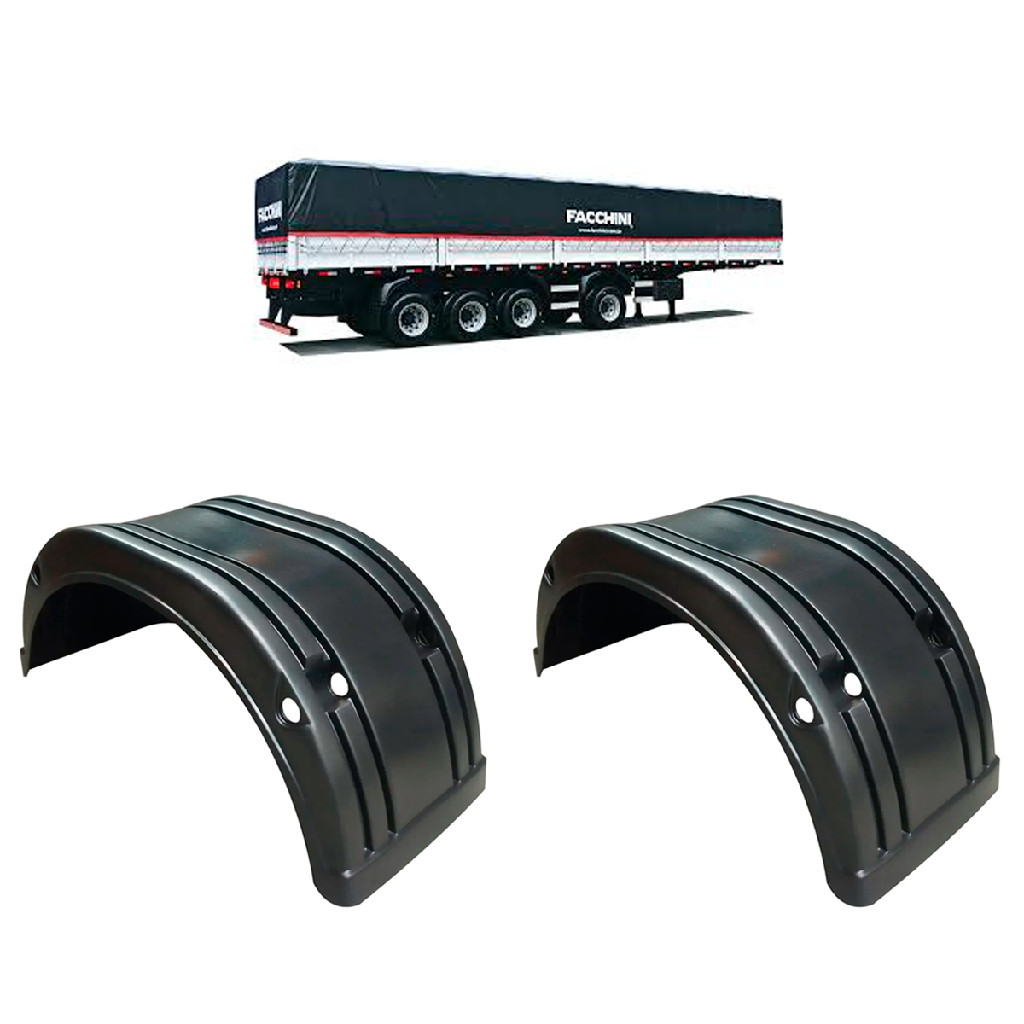 Par Paralama Bitruck Carreta Para Facchini 4 Eixo Pneu Singl em Oferta na Shopee