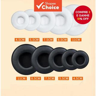 Almofadas De Couro PU 45-110mm Para Fones De Ouvido Sony AKG Sennheiser ATH Philips em Oferta na Shopee