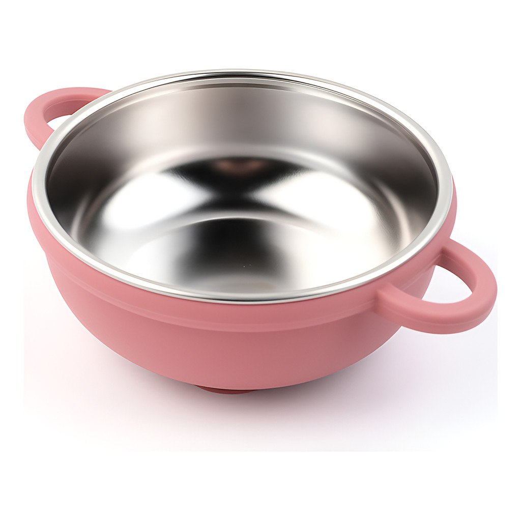 Tigela Prato Infantil Bebê Inox Ventosa Silicone Antiderrapante