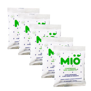 Kit 5 Compressas Não Aderentes Mió Super Absorvente Estéril com 10 Unidades em Oferta na Shopee