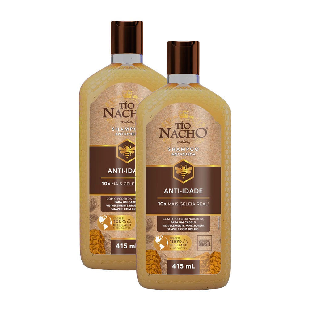 Kit 2 Shampoo Tio Nacho Anti-Idade 415ml