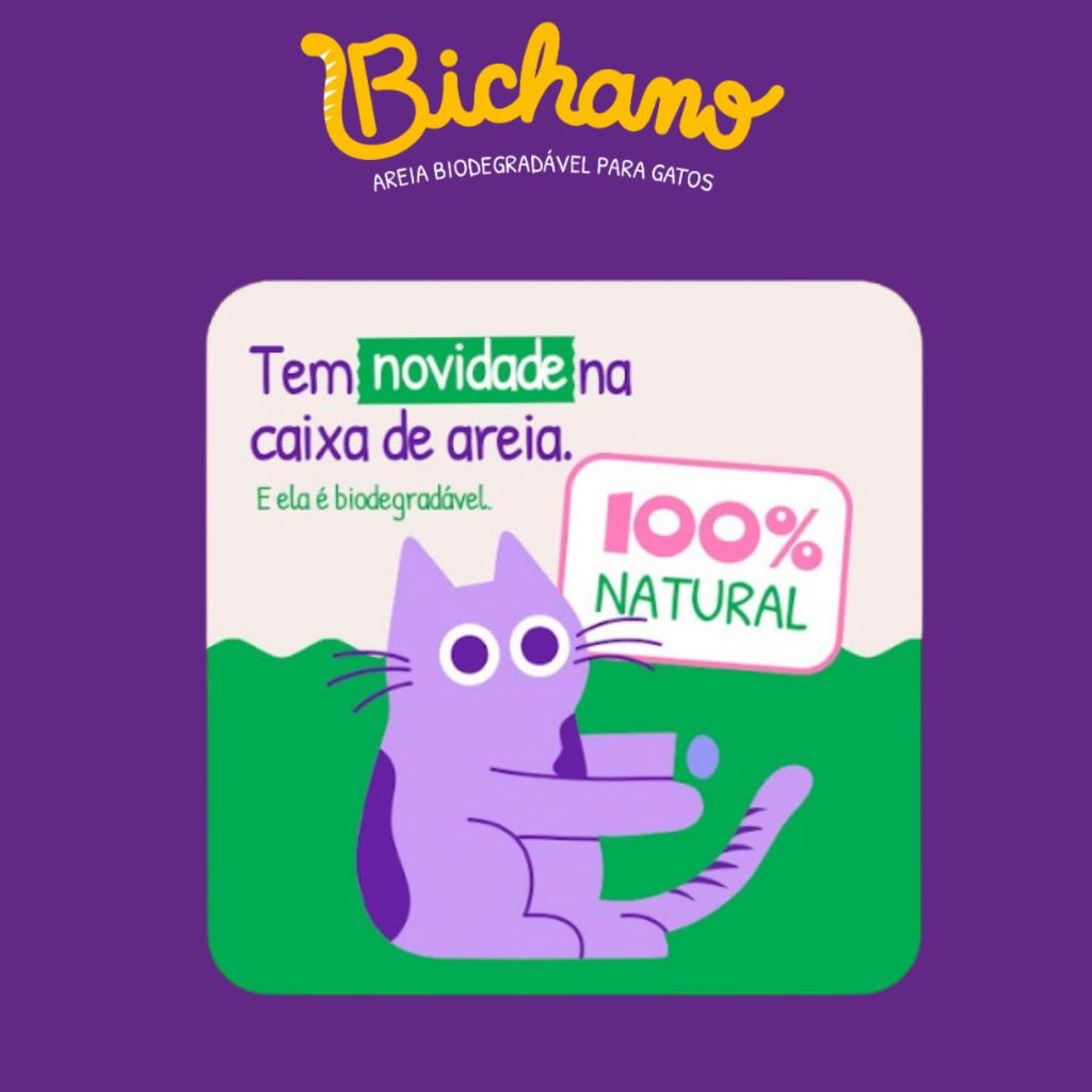 Detalhes do Kit 05 Unidades Areia Biodegradável Bichano Para Gatos Grãos Finos 20kg Milho e Mandioca Manada