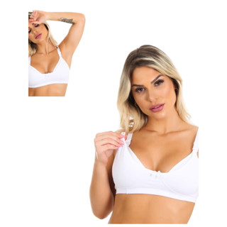 Kit 3 Sutiã Amamentação Gestante Grávida Maternidade sutian Pós Parto Tecido Macio em Oferta na Shopee