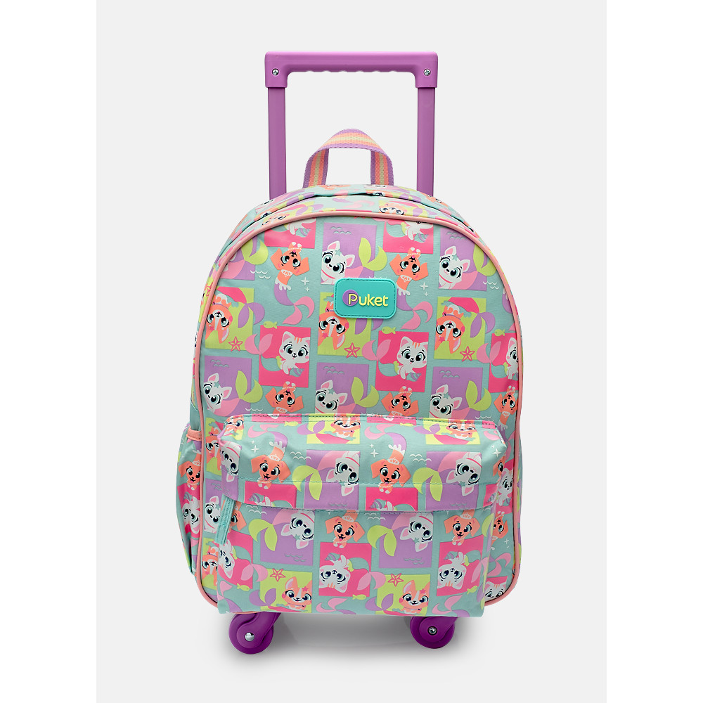 Mochila com Rodinha Média Pet Sereia - Puket em Oferta na Shopee
