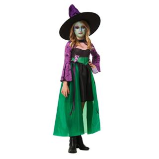 Fantasia Halloween Bruxa Infantil Vestido de Luxo Com Cauda em Oferta na Shopee