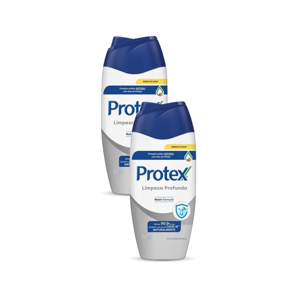 Kit 2 Sabonete Líquido Protex Limpeza Profunda com 250ml em Oferta na Shopee