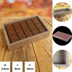 5~25 CAIXA P/ BARRA DE CHOCOLATE 300G KRAFT 16 X 8 X 3,4 CM (YIN) P0320(CHOCO)