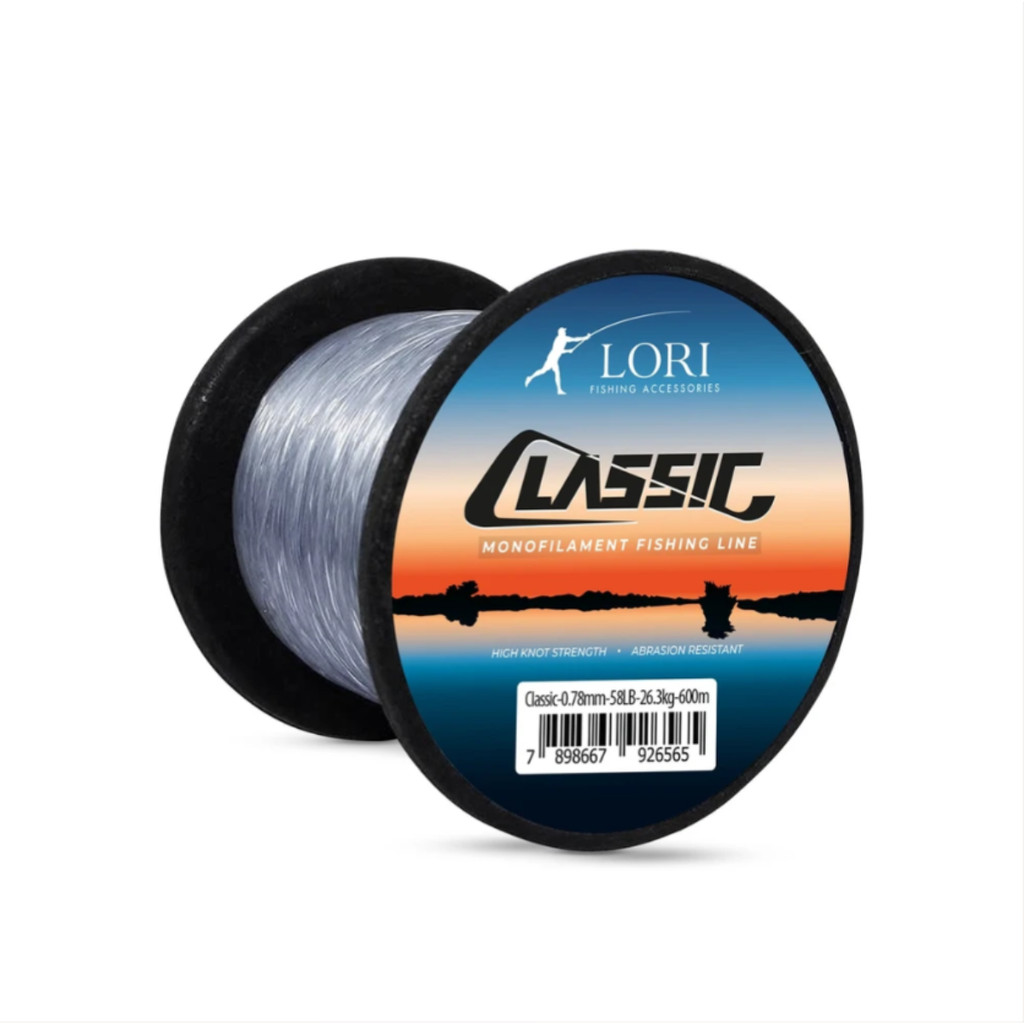 Linha Monofilamento Lori Classic 600m Anti-UV Transparente
