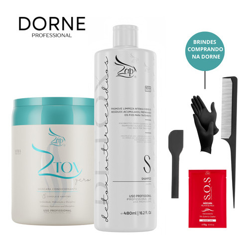 Zap Cosméticos Ztox Zero Sem Formol 950g + Shampoo 500ml