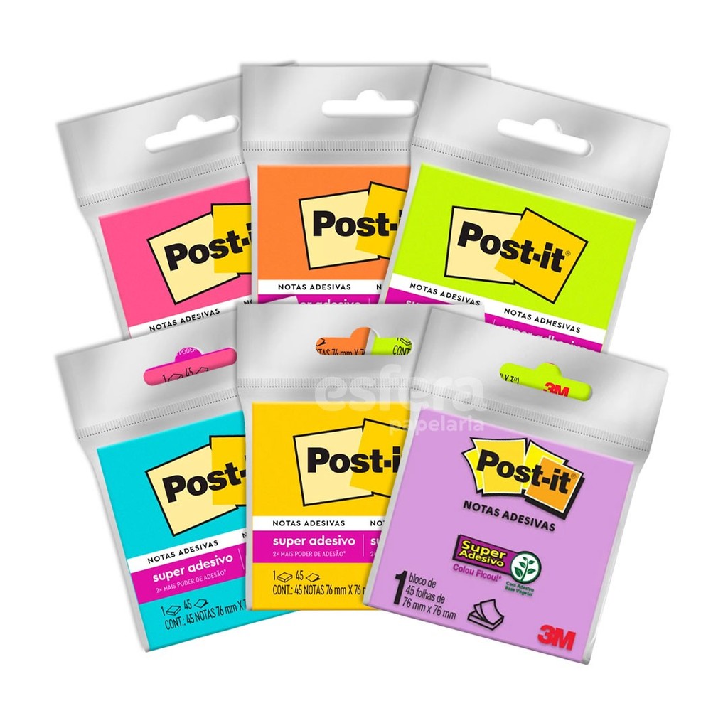 Bloco Adesivo Post-It® 76X76 45 Folhas 3M