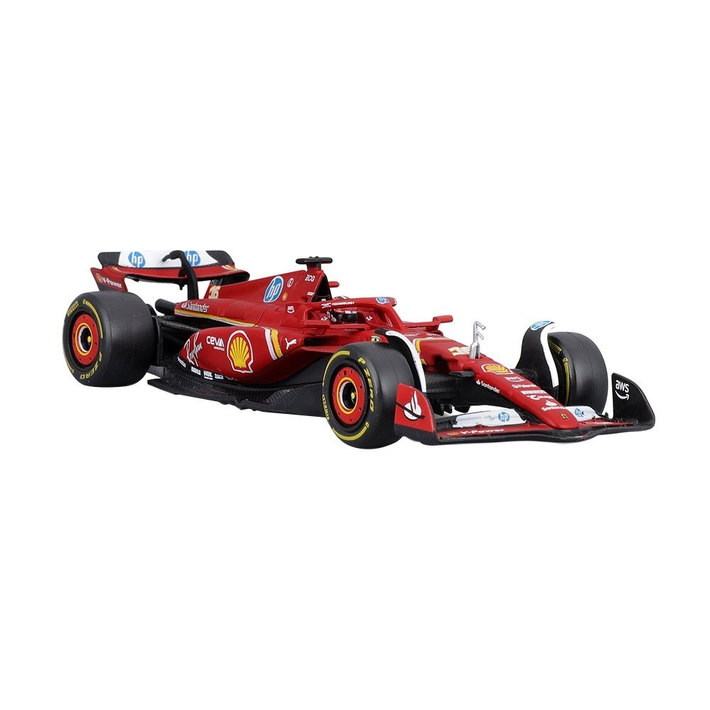 Carrinho Miniatura Burago F1 1:43 Ferrari SF-24 - Leclerc com Capacete em Oferta na Shopee